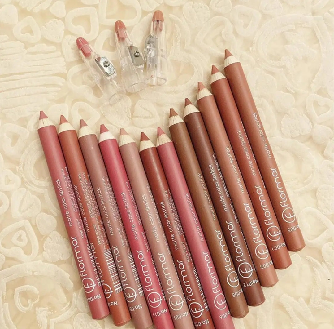 Matte Nude Color Lip Liners | Long Lasting Pigmented Pencils
