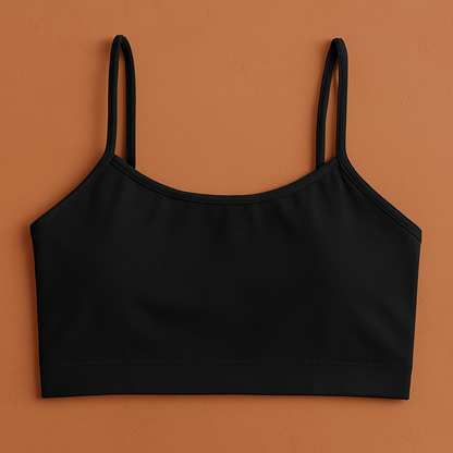 Teenagers’ Soft Malai Non-Padded Bra – Lightweight Daily Wear (Black)
