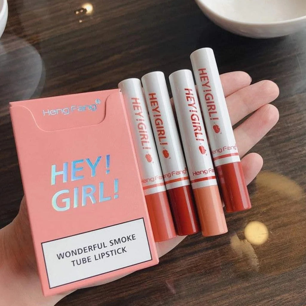 4-in-1 Trending Lipstick Set – Cigarette-Shaped Matte Lipsticks