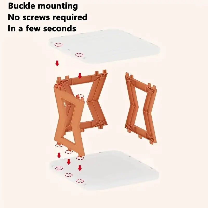 5 Tier Shoe Rack with Unique X Design | High Quality Plastic