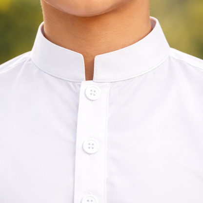 Boys White Cotton Shalwar Kameez - Premium Quality Outfit