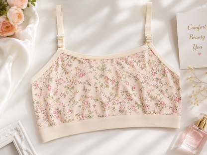 Summer Stuff Soft Printed Cotton Lawn Teenagers Bra – Beige