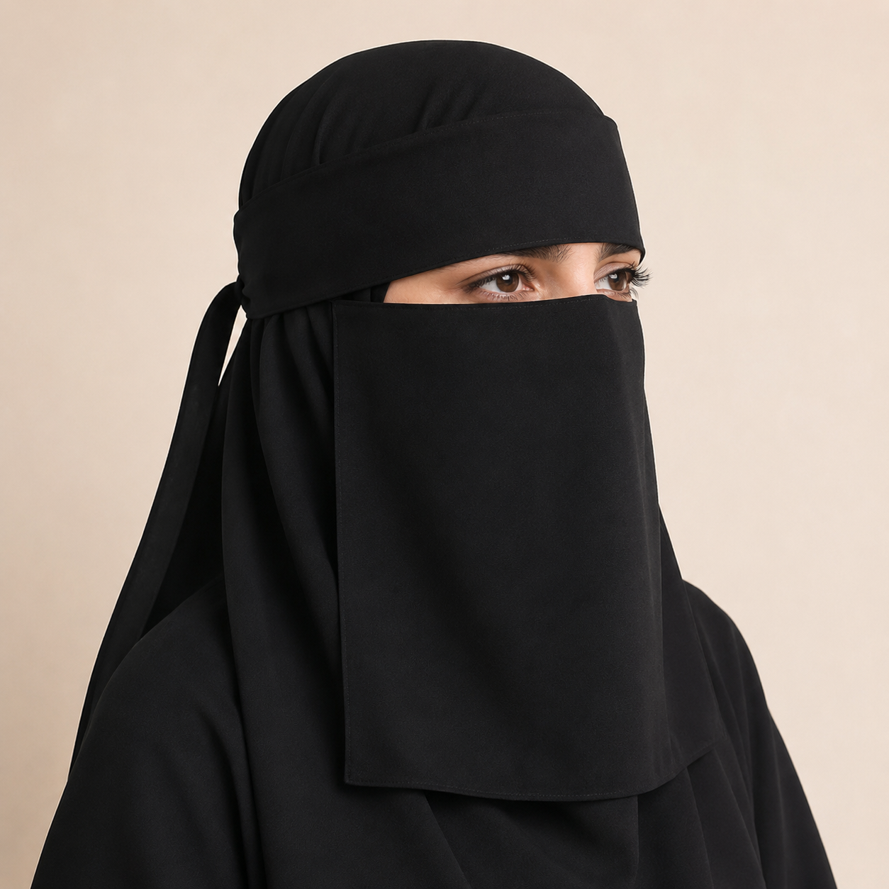 Premium Saudi Arab Short Niqab (Nikab Pati / Matha Pati)