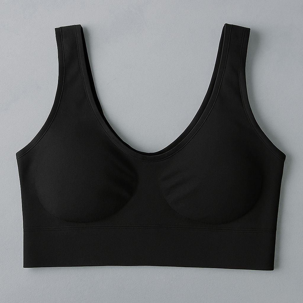 Ladies Air Bra – Soft Jersey Non-Padded Stretchable Bra for Everyday Comfort (Black)