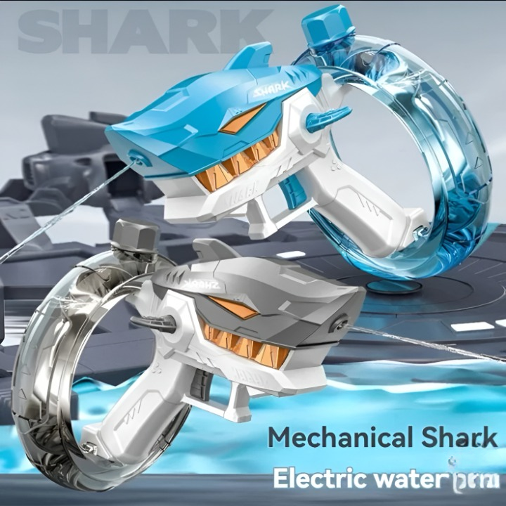 Rechargeable Shark Water Gun – Electric High Pressure Water Blaster