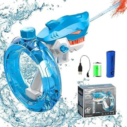 Rechargeable Shark Water Gun – Electric High Pressure Water Blaster
