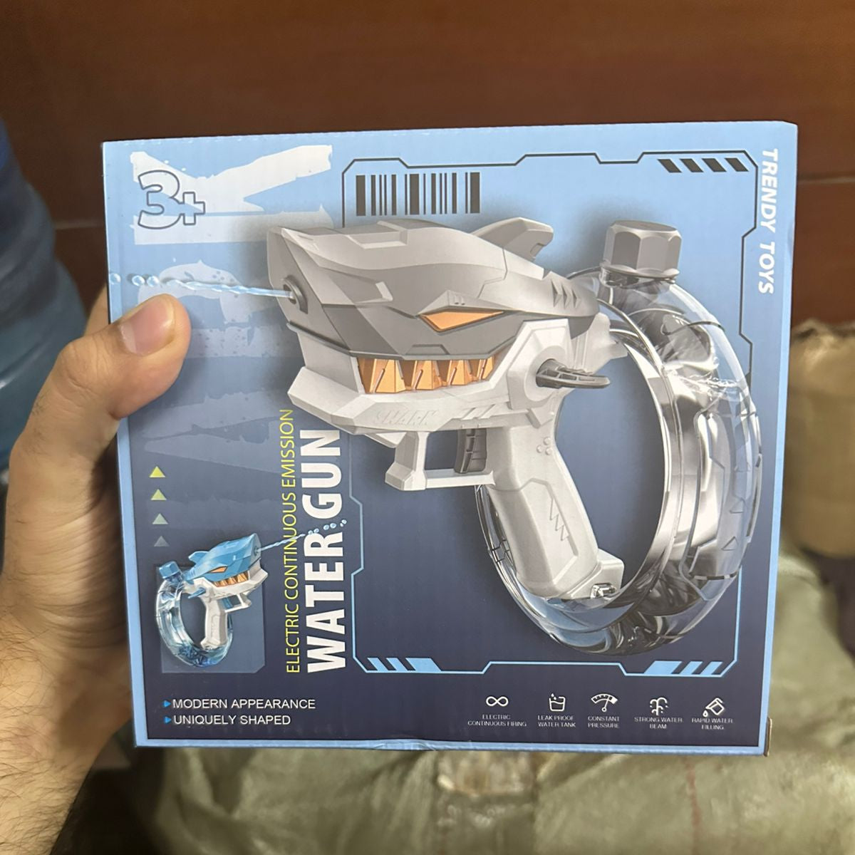 Rechargeable Shark Water Gun – Electric High Pressure Water Blaster