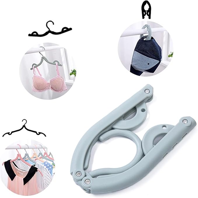 Foldable Clothes Hangers for Travel & Home | Pack of 10