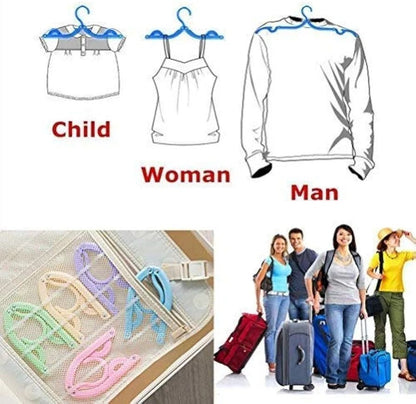 Foldable Clothes Hangers for Travel & Home | Pack of 10