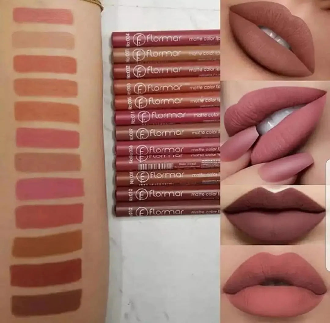 Matte Nude Color Lip Liners | Long Lasting Pigmented Pencils
