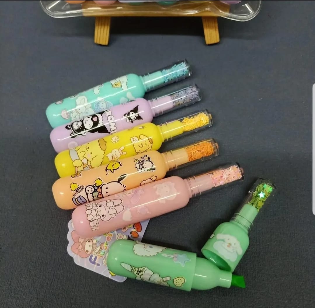 Cute Kromi Bottle Highlighters – Pack of 6