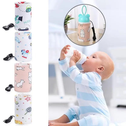 Portable USB Feeder Warmer Pouch – 42°C Constant Heating for Baby Feeding