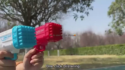 Electric Rocket Bubble Gun | 2-In-1 Bubble Bazooka for Parties & Outdoor Fun