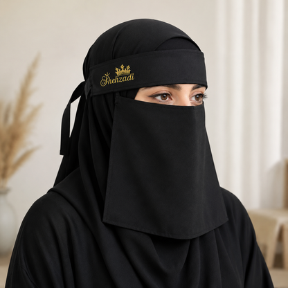Personalized Saudi Half Niqab with Custom Logo